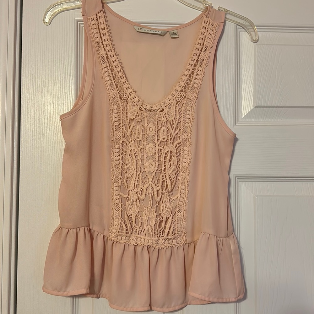 Lauren Conrad light pink blouse